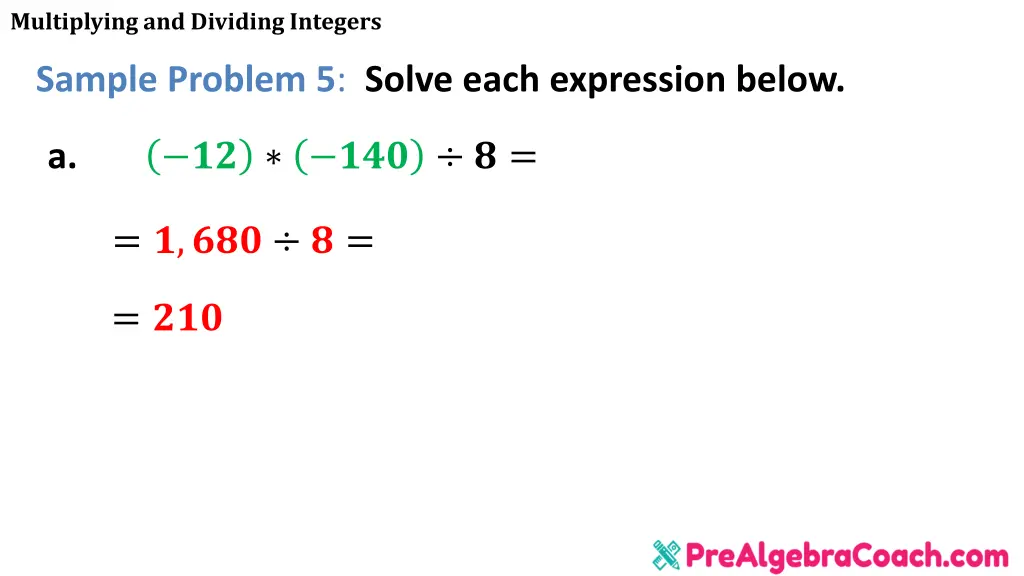 multiplying and dividing integers 38