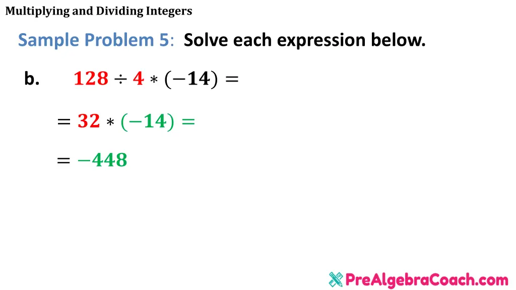 multiplying and dividing integers 40