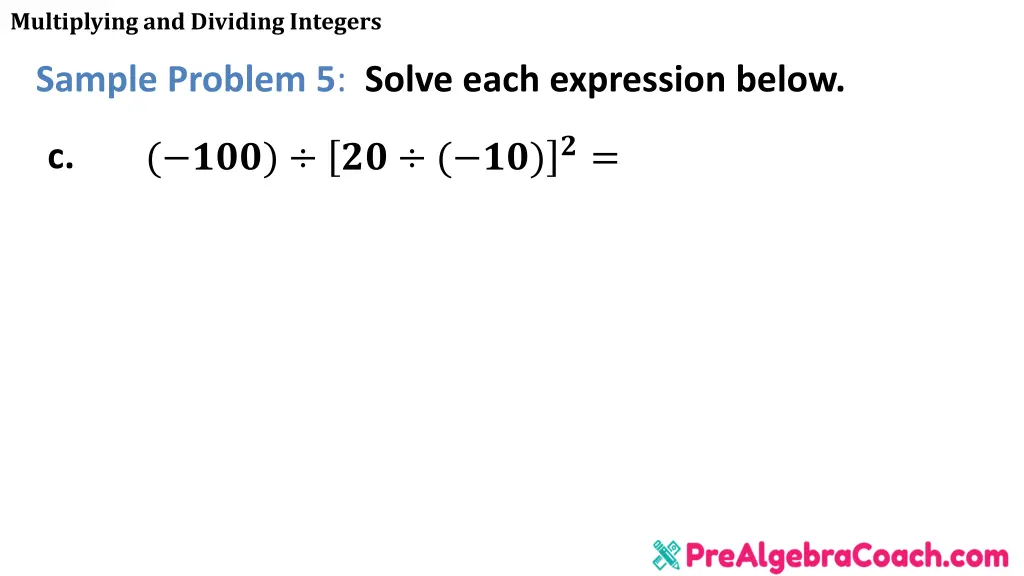 multiplying and dividing integers 41