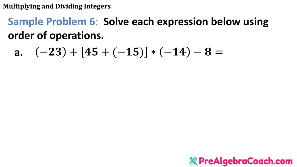 multiplying and dividing integers 44