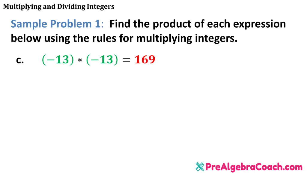 multiplying and dividing integers 8