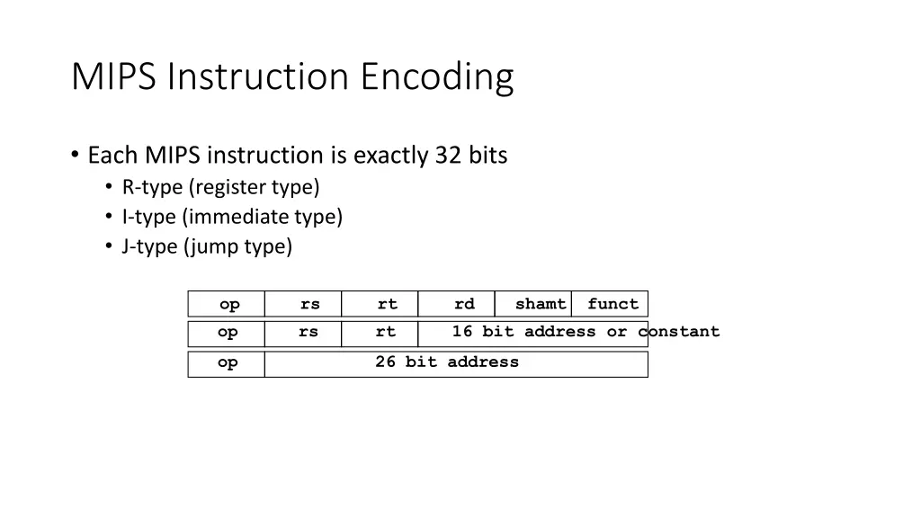 mips instruction encoding