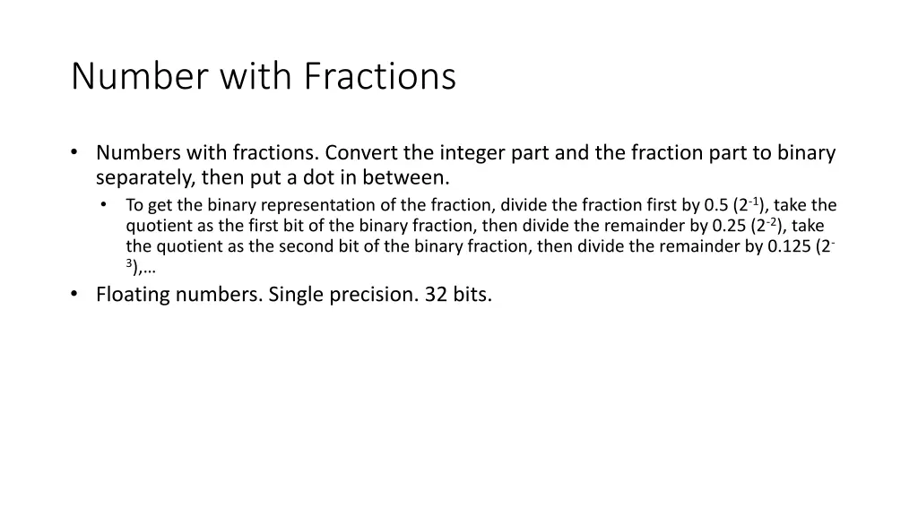 number with fractions