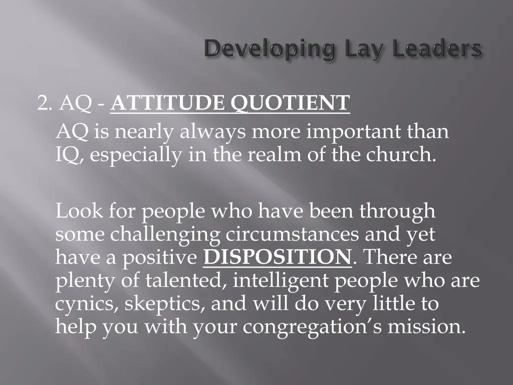 2 aq attitude quotient aq is nearly always more