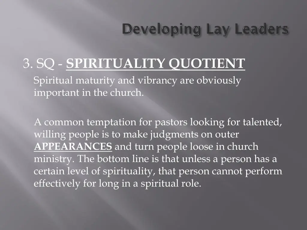 3 sq spirituality quotient spiritual maturity