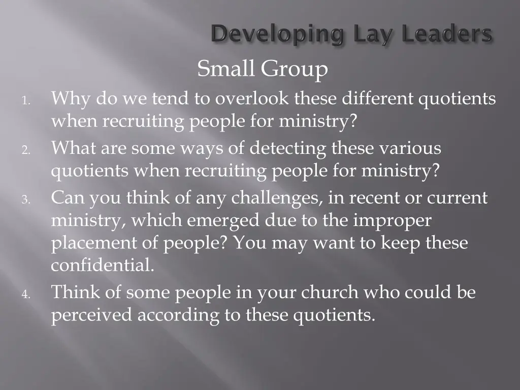 small group