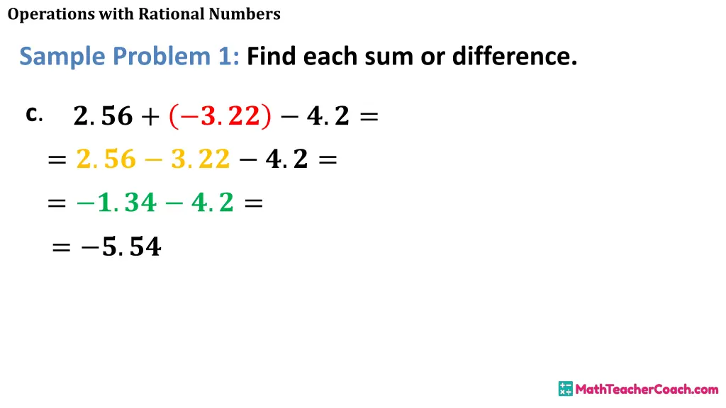 operations with rational numbers 11