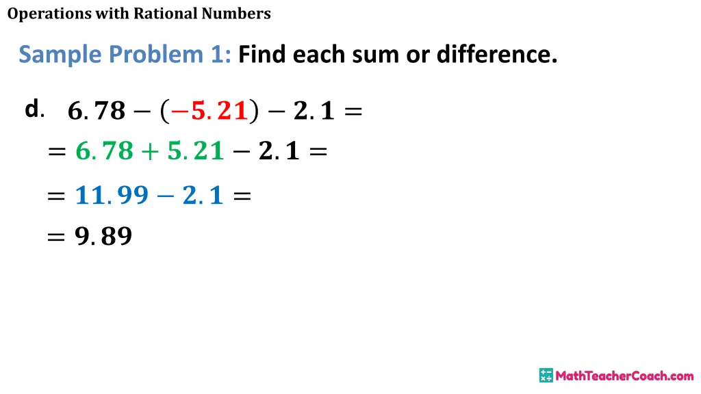 operations with rational numbers 13