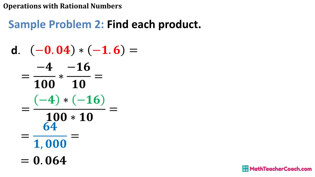 operations with rational numbers 23