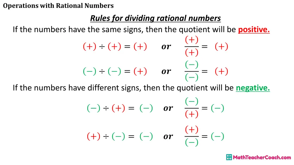 operations with rational numbers 24