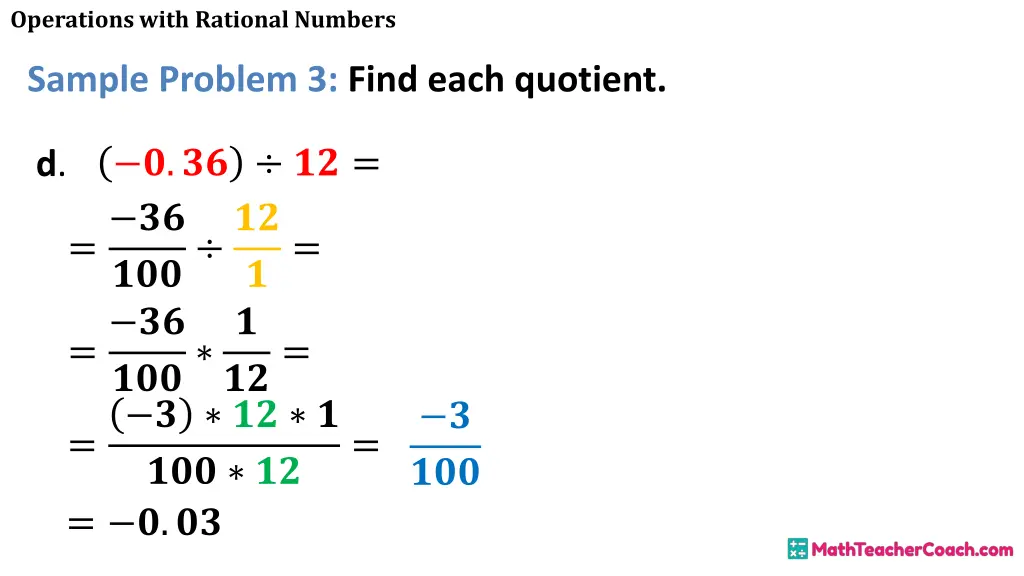 operations with rational numbers 33