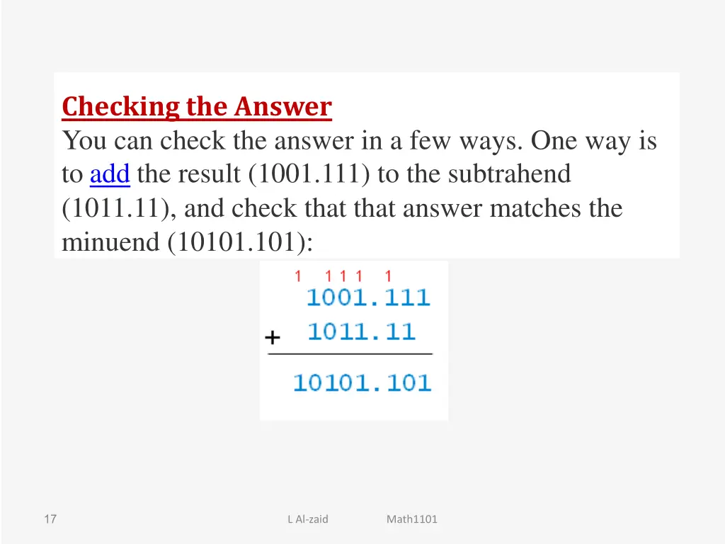 checking the answer you can check the answer