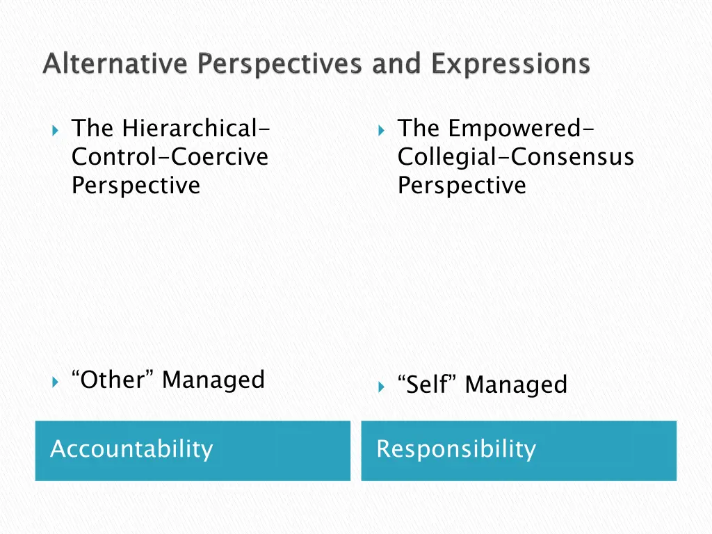 the hierarchical control coercive perspective