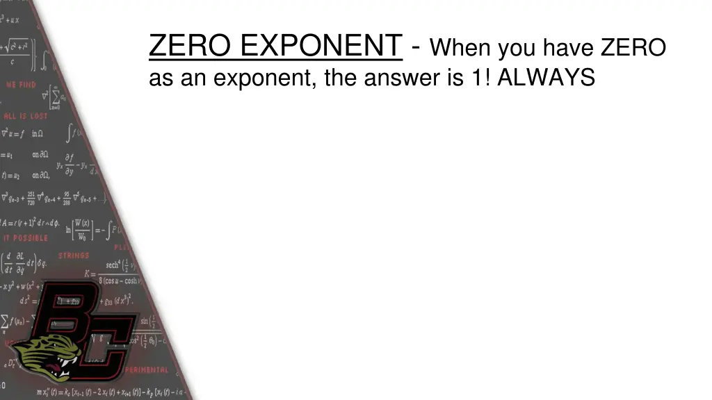 zero exponent when you have zero as an exponent