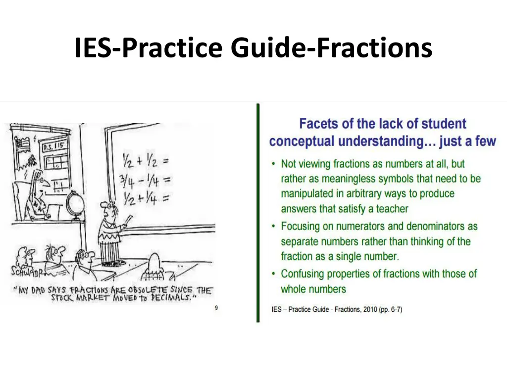 ies practice guide fractions