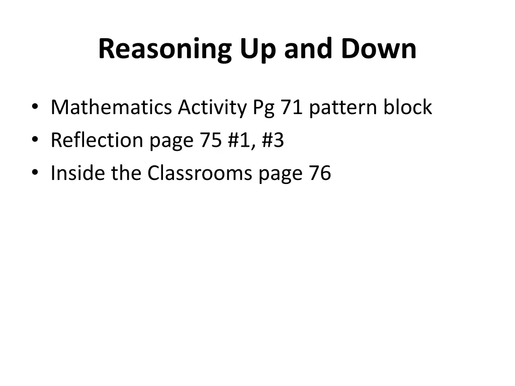 reasoning up and down 1