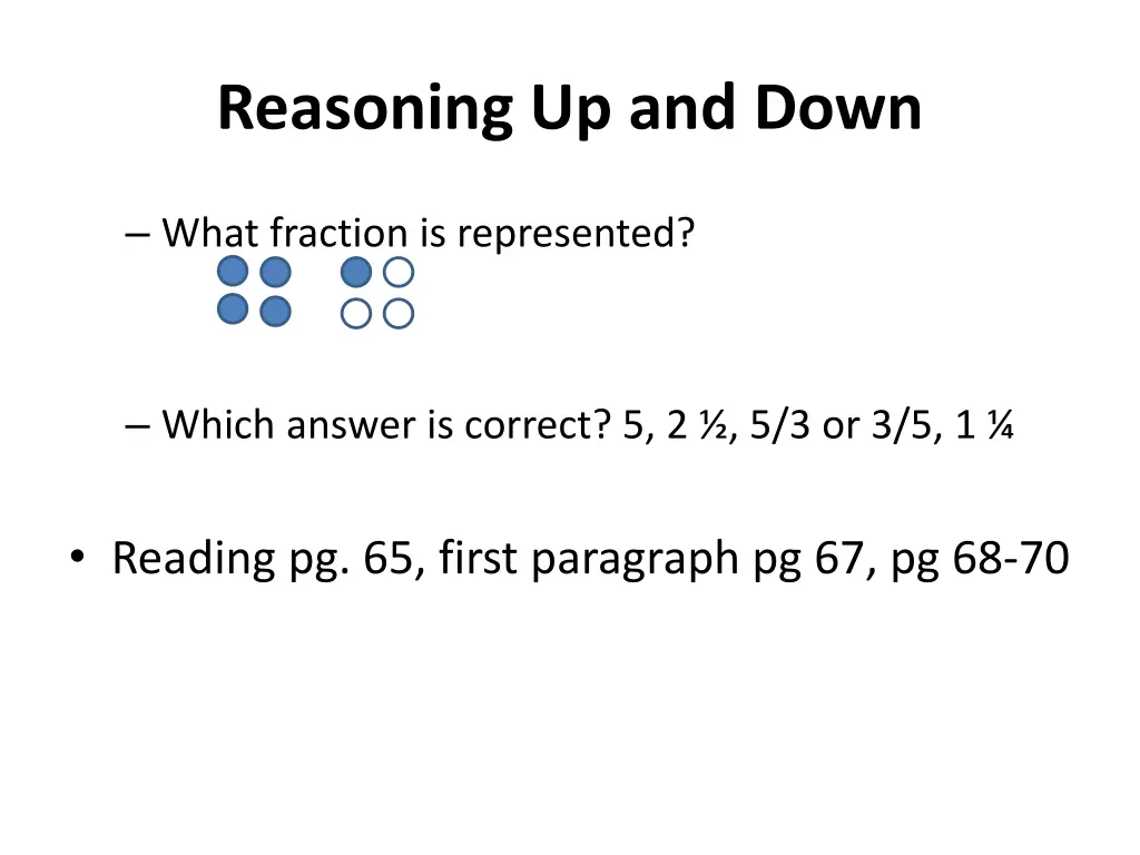 reasoning up and down