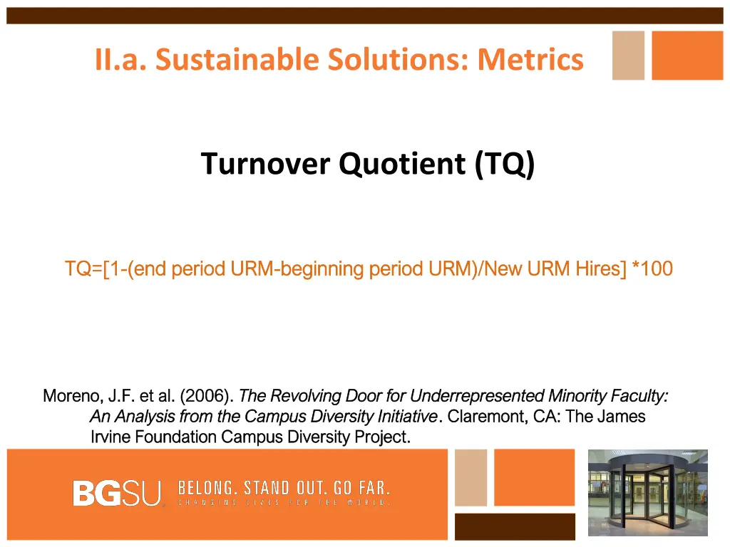 ii a sustainable solutions metrics