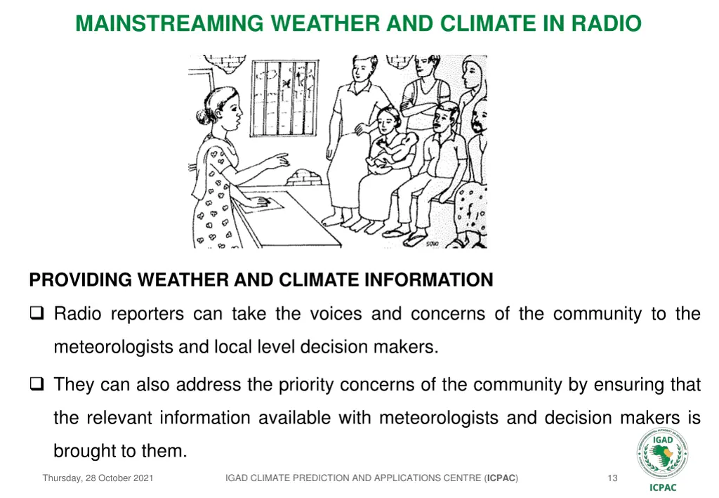 mainstreaming weather and climate in radio 12