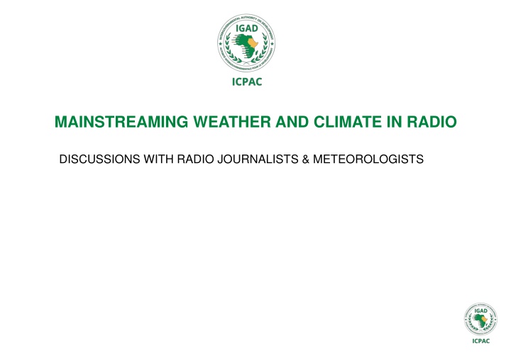 mainstreaming weather and climate in radio