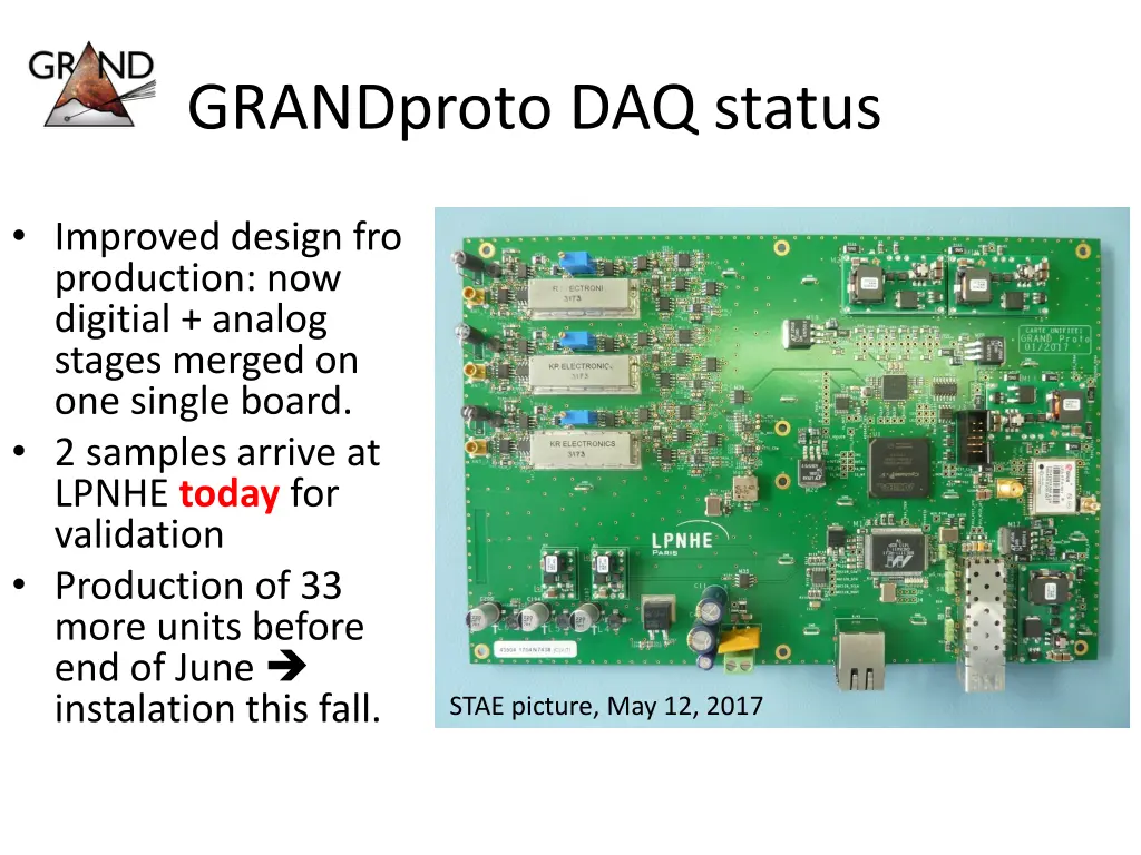 grandproto daq status 1