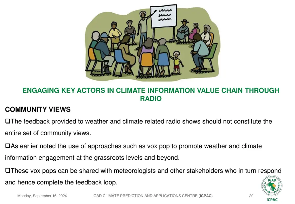 engaging key actors in climate information value 18