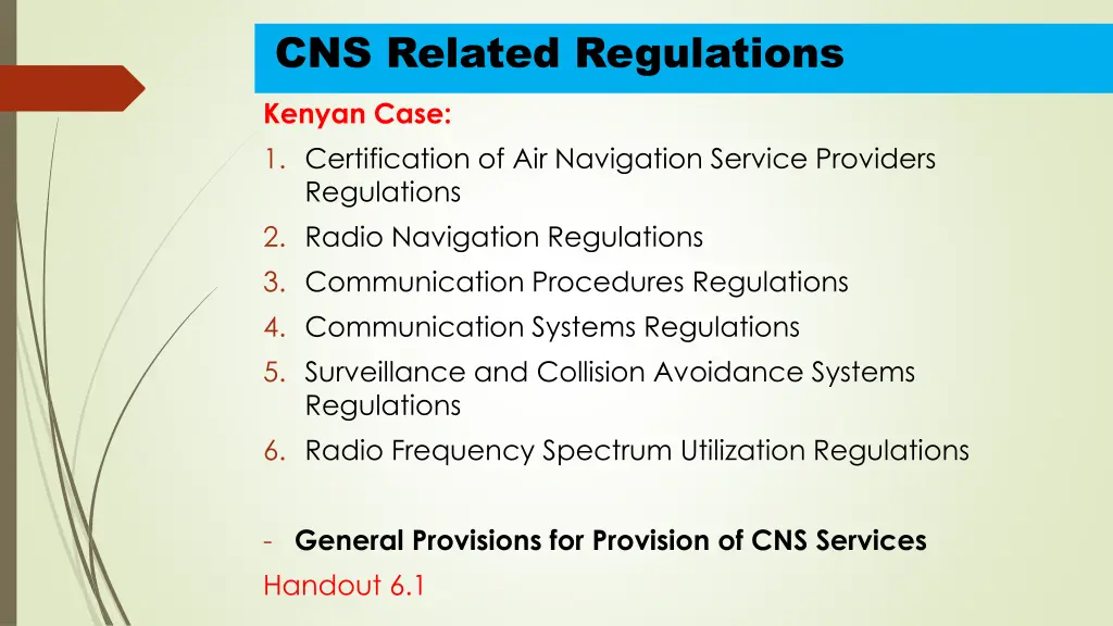 cns related regulations