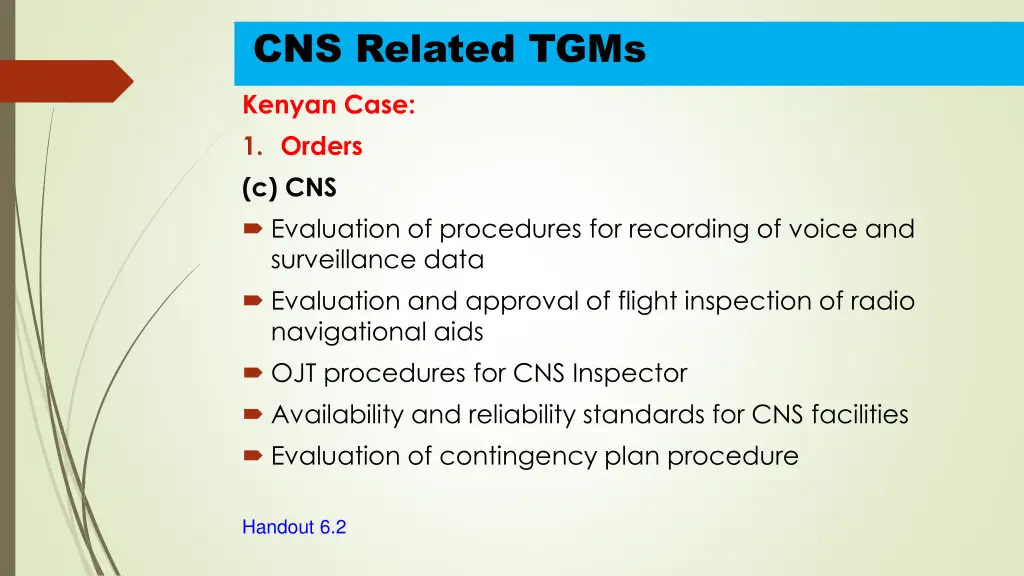 cns related tgms 1