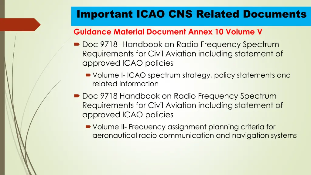 important icao cns related documents 11