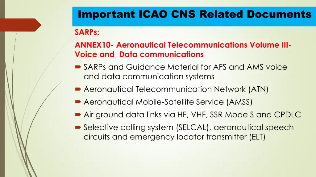 important icao cns related documents 4