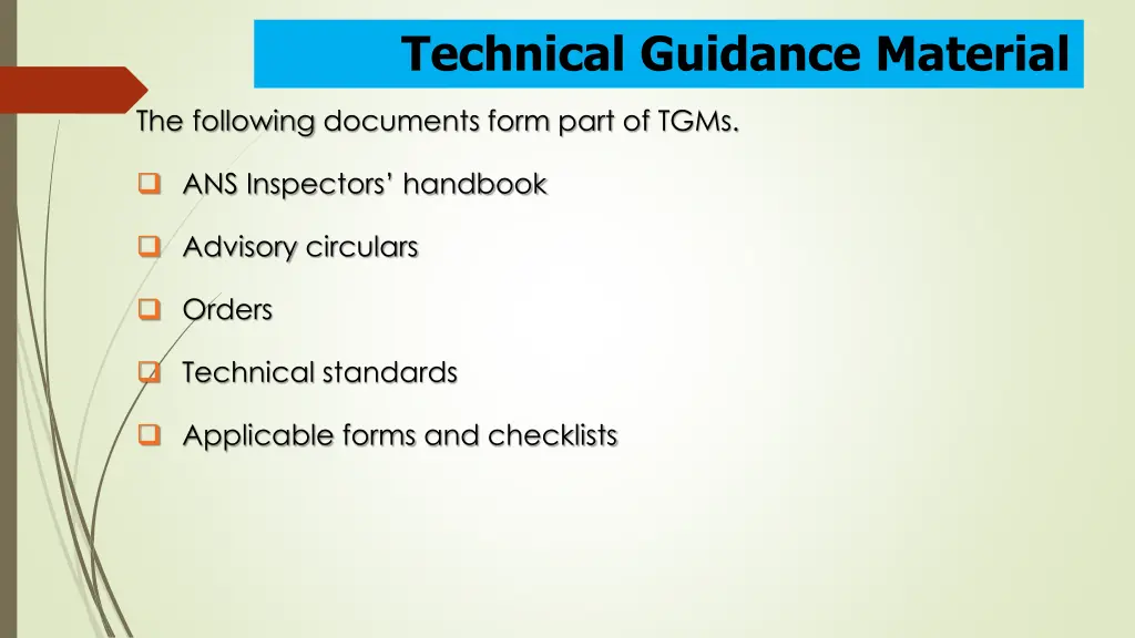 technical guidance material 1