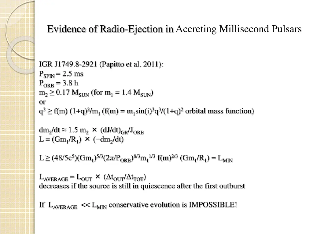 evidence of radio ejection in accreting 1