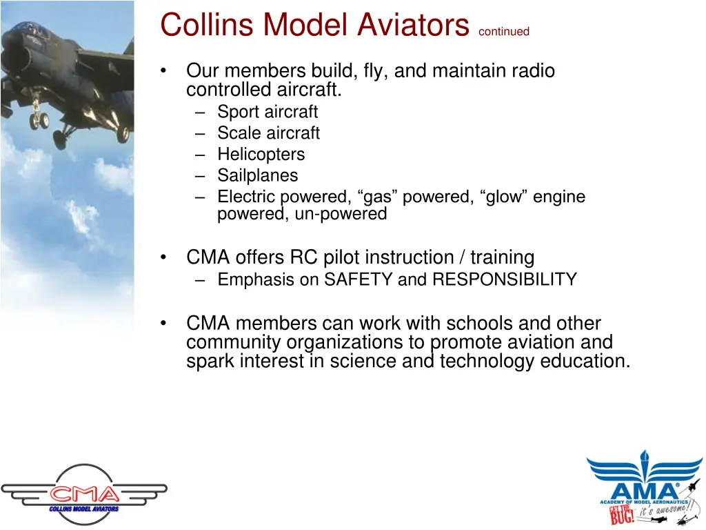 collins model aviators continued