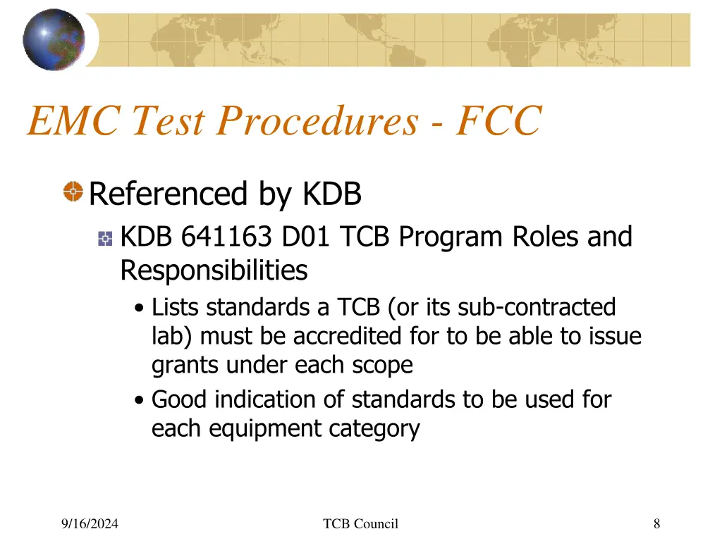 emc test procedures fcc 5