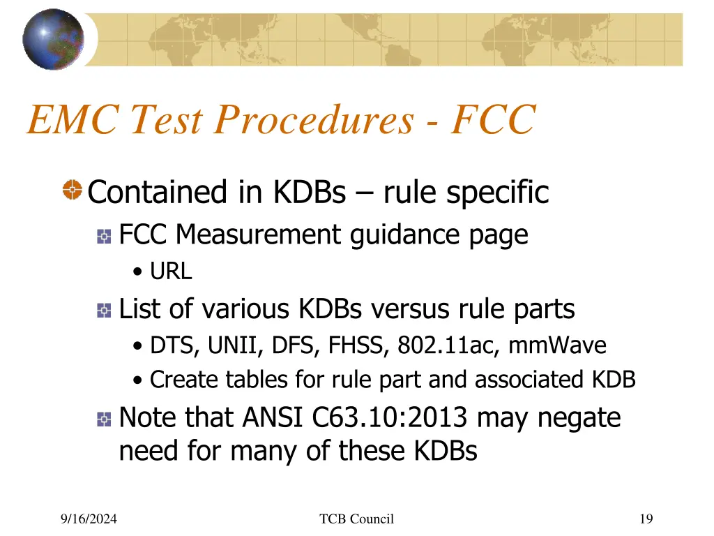 emc test procedures fcc 7