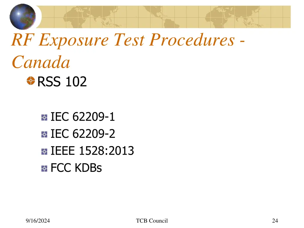 rf exposure test procedures canada rss 102