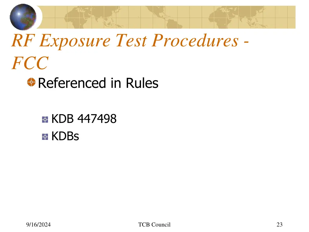 rf exposure test procedures fcc referenced