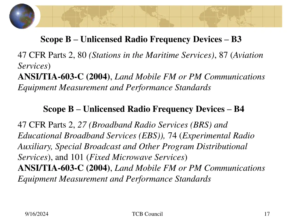 scope b unlicensed radio frequency devices b3