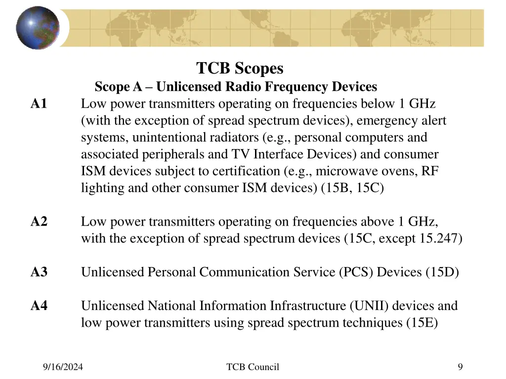 tcb scopes