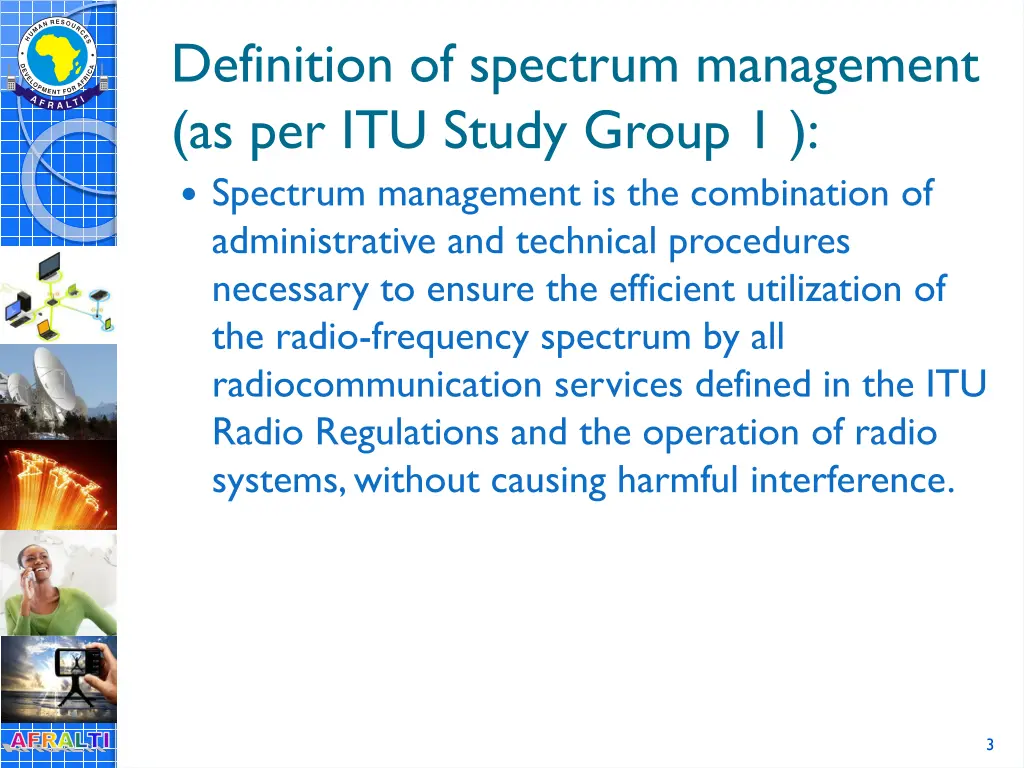 definition of spectrum management