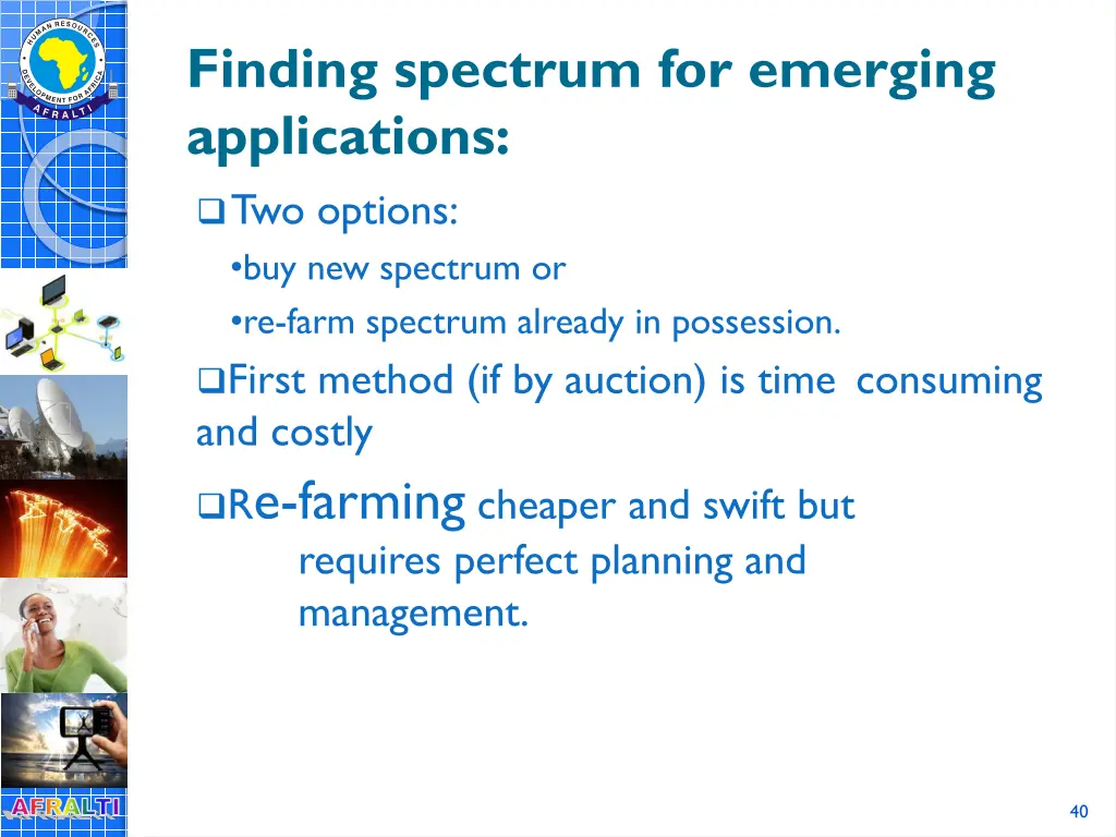 finding spectrum for emerging applications