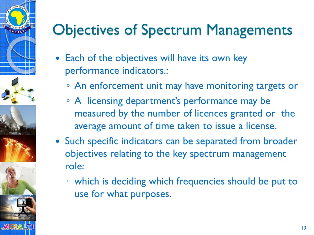 objectives of spectrum managements