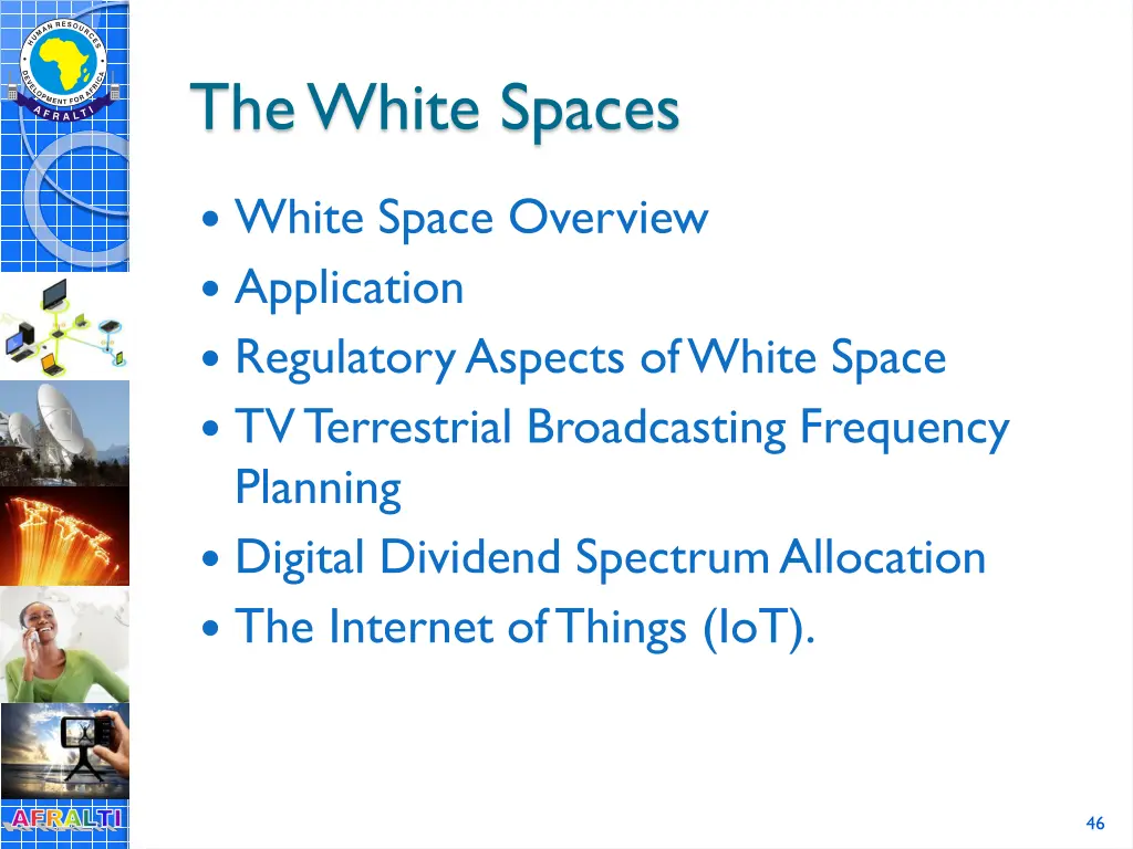 the white spaces