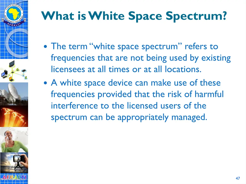 what is white space spectrum