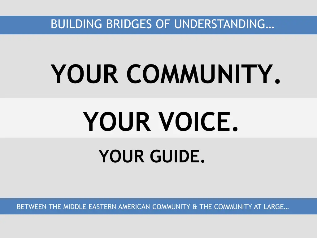 building bridges of understanding