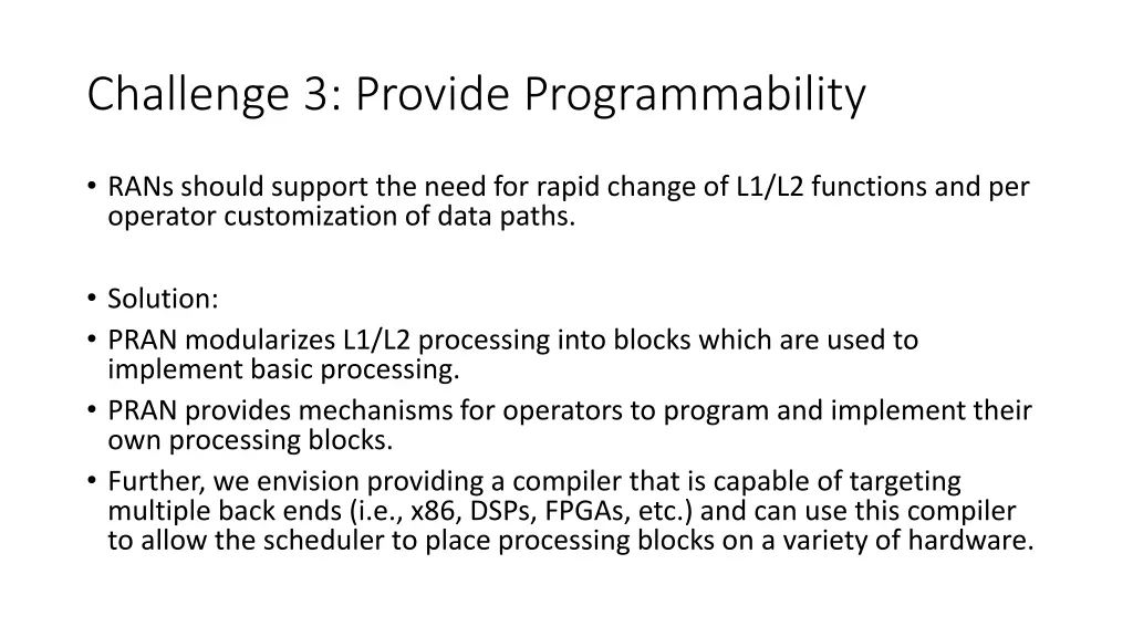 challenge 3 provide programmability