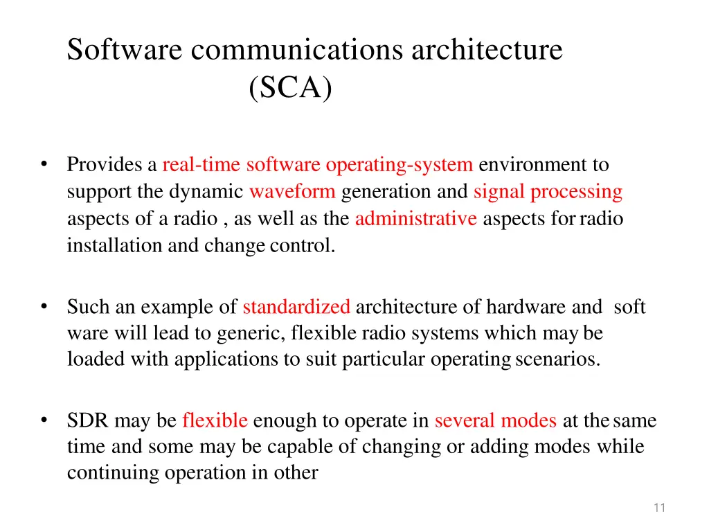 software communications architecture sca