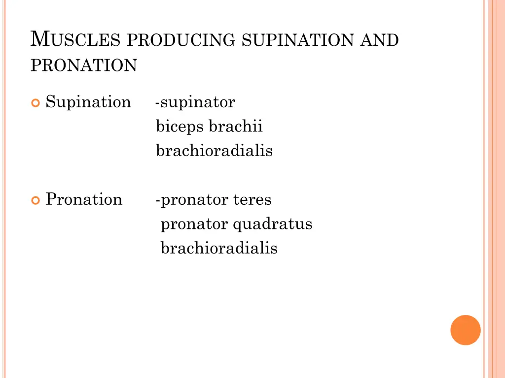 m uscles producing supination and pronation