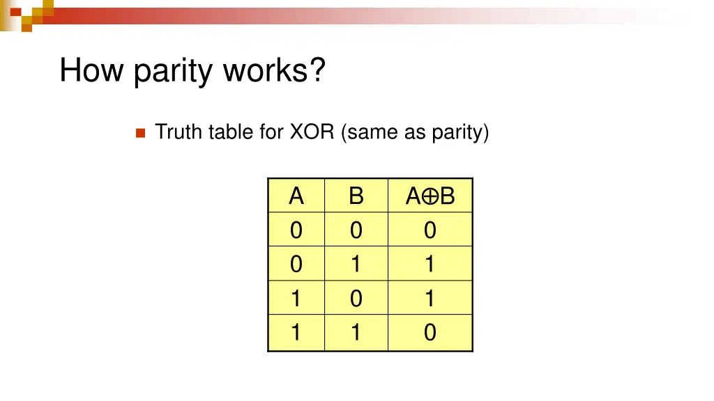 how parity works