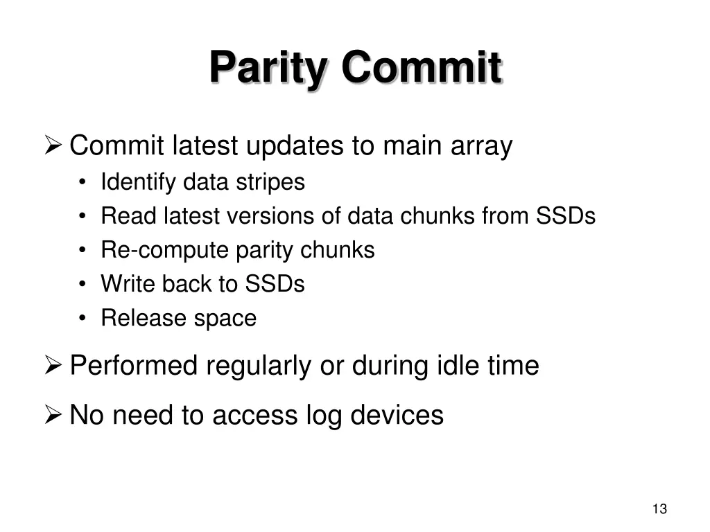 parity commit